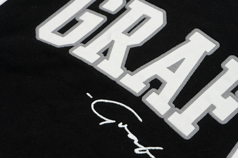 GRAF&WU Football Style Fashion Embroidered Hoodie