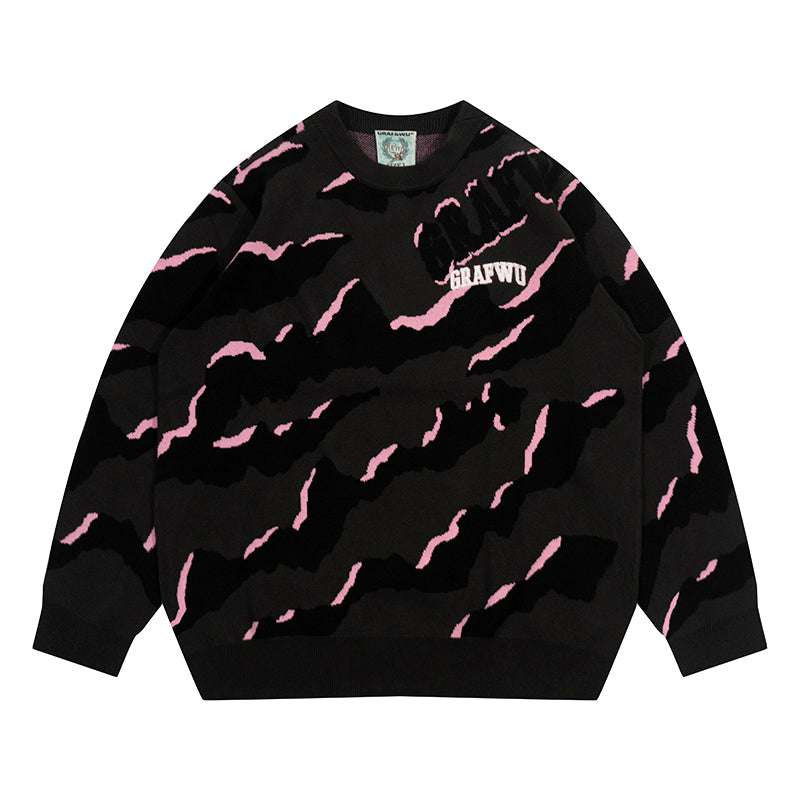 GRAF&WU Duck Hunting Multi-color Camouflage Knitted Sweater