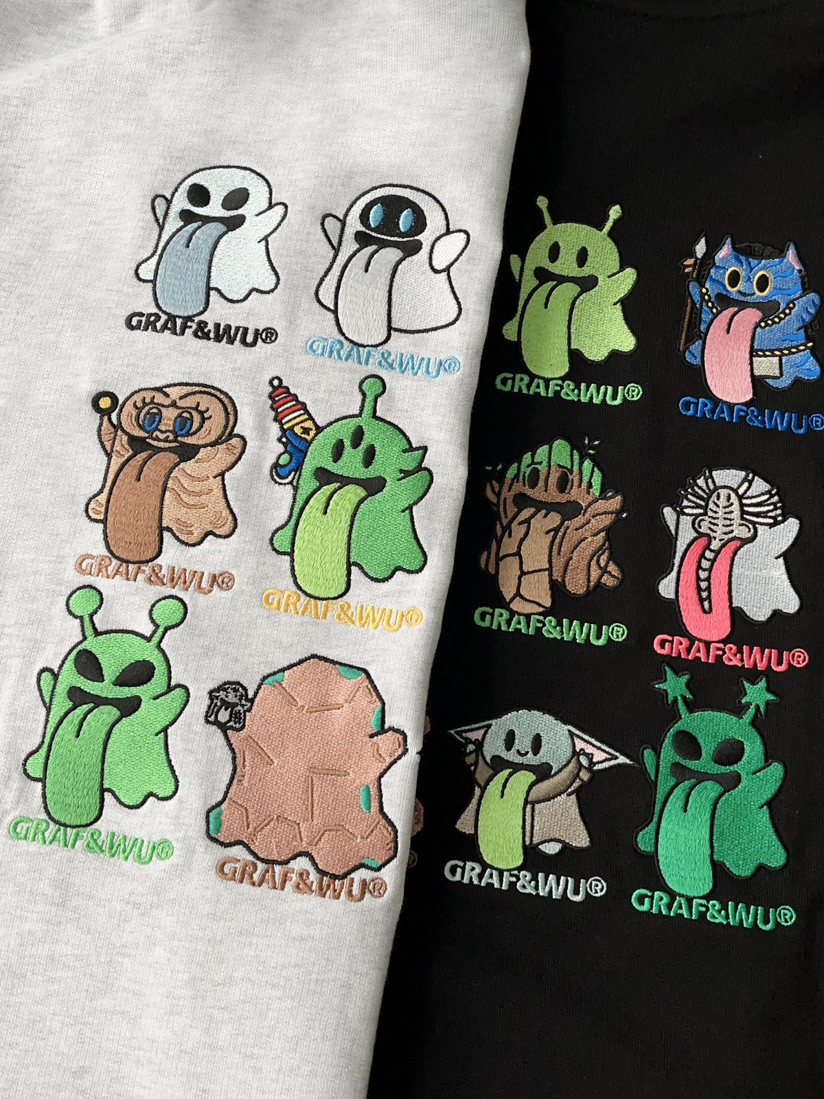 GRAF&WU Alien Ghost UFO Cow Graphic Hoodie