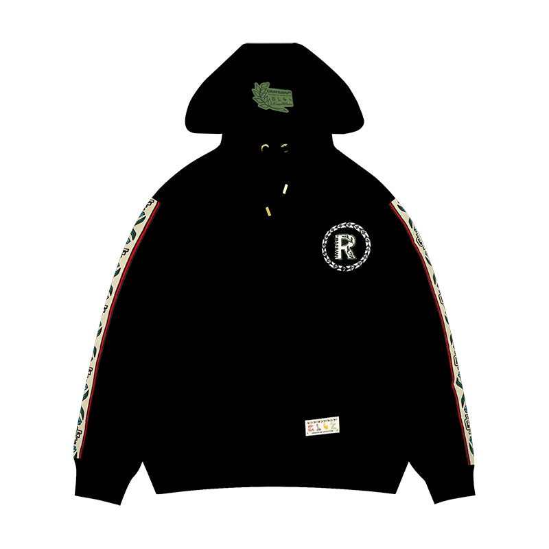 GRAF&WU Intellectual Property Flowers Embroidered Fleece Hoodie