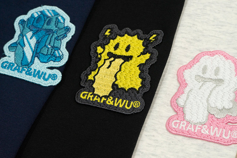 GRAF&WU Five Elements Cute Ghost Embroidery Long-sleeved Shirt