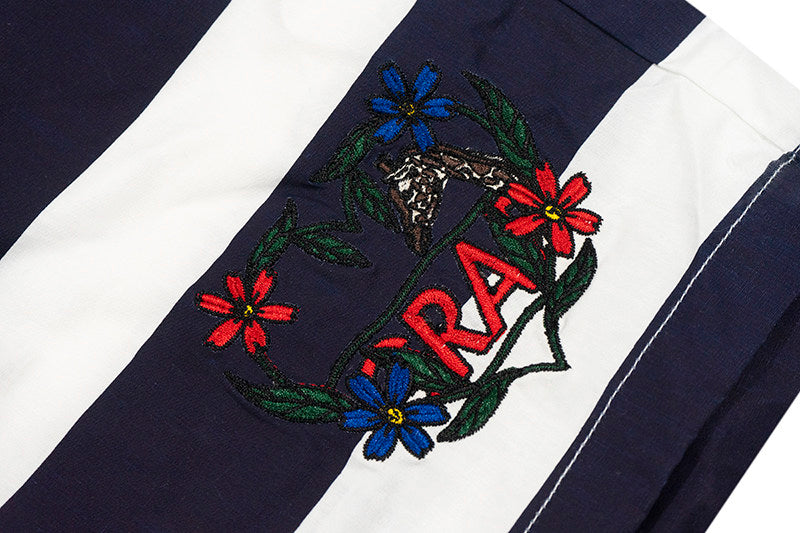 GRAF&WU Embroidered Striped Shorts Casual Summer Streetwear