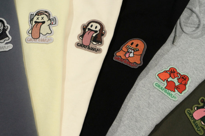 GRAF&WU World Famous Paintings Mona Lisa Cute Ghost Character Hoodie