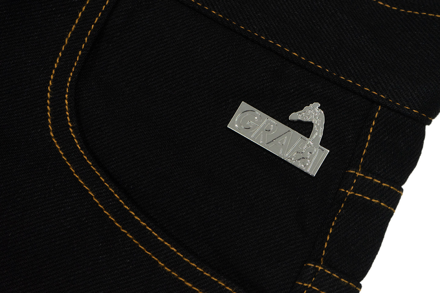 GRAF&WU Fashion Letter Embroidery Casual Baggy Cargo Jeans