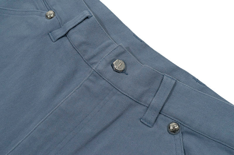 GRAF&WU Vintage Distressed Cargo Shorts | Giraffe Floral Canvas