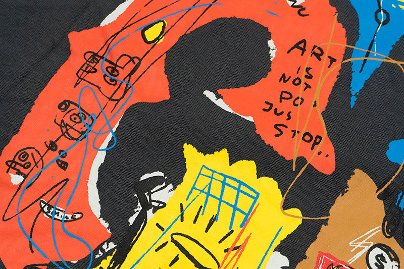 GRAF&WU Basquiat Graphic Print Loose Long Sleeve Shirt