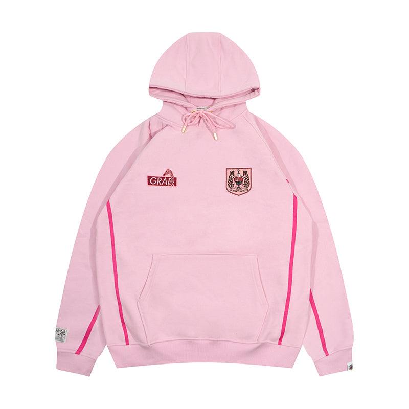 GRAF&WU Blokecore Football Team Floral Angel Devil Fleece Hoodie