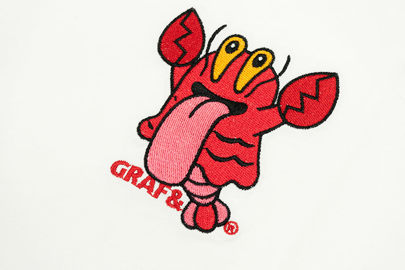GRAF&WU T-Shirts Crayfish Cute Ghost Short Sleeves Loose Street Fashion Short Sleeve Men Women Cotton Shirts Casual T-Shirt