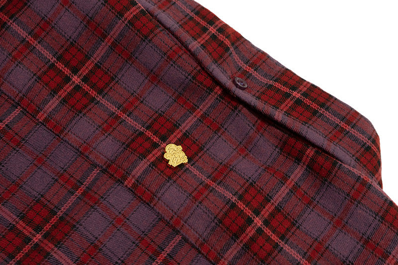 GRAF&WU Fashion Plaid Design Loose Cozy Cotton Long-sleeved Shirt