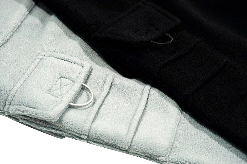 GRAF&WU Fashion Embroidery Design Fleece Cargo Pants