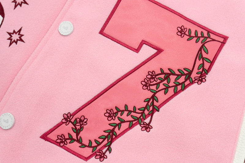 GRAF&WU Blokecore Floral Leather Sleeve Jacket
