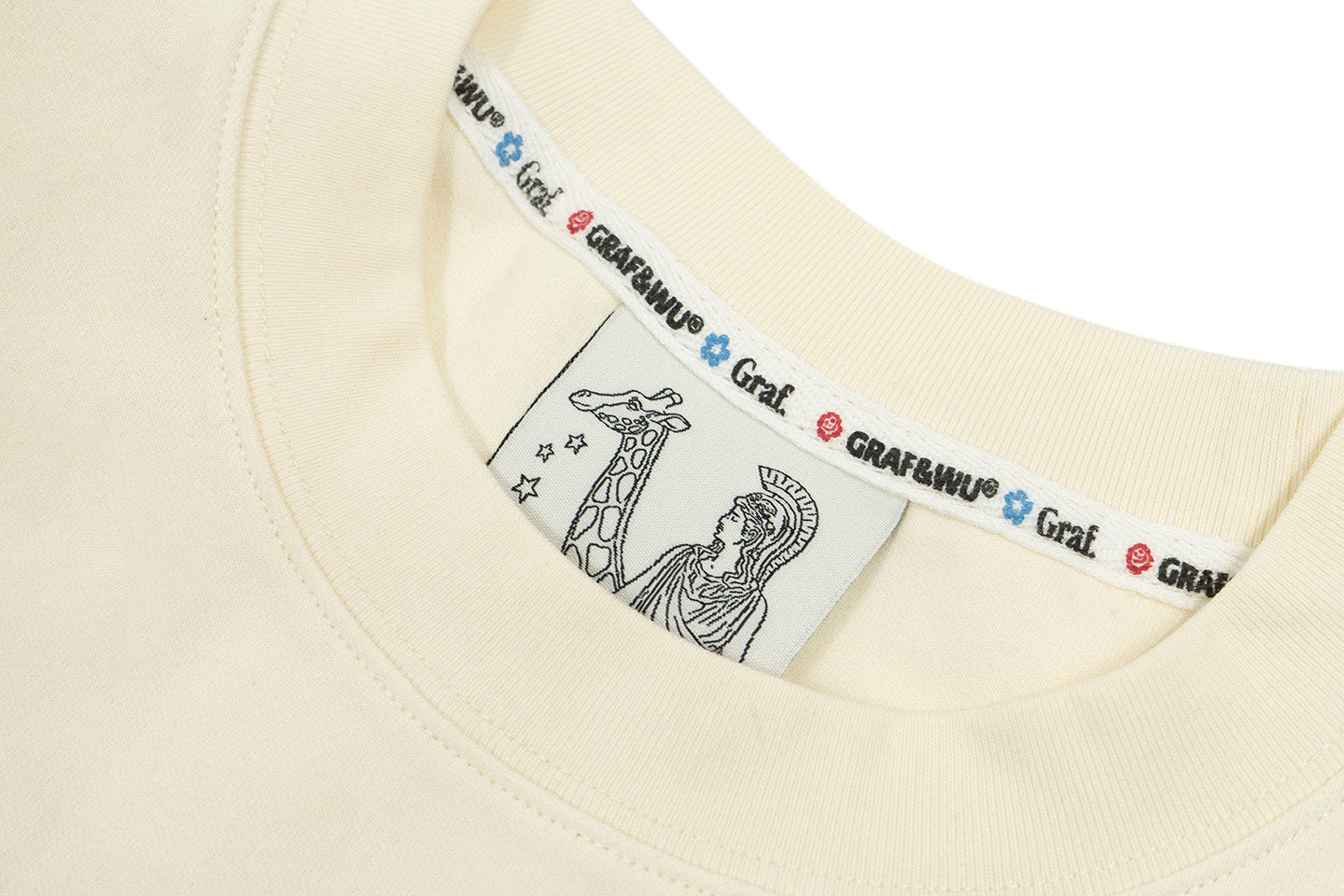 GRAF&WU Angel Devil Faux Two-piece Long Sleeve Tops