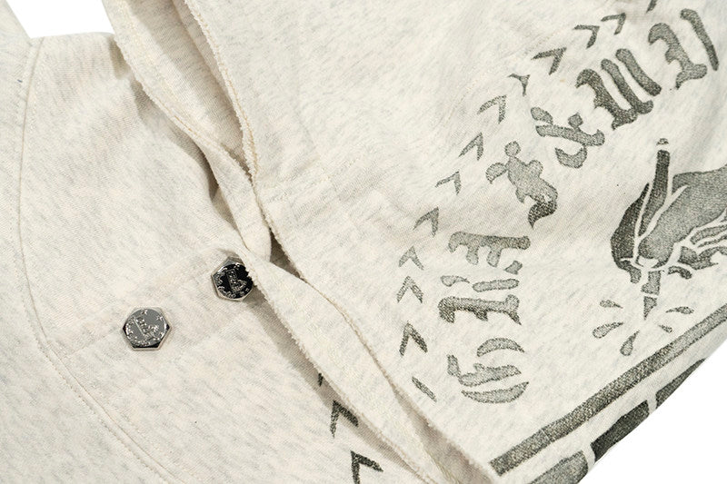 GRAF&WU Vintage Angel Graphic Sleeveless Hoodie | Streetwear Vest