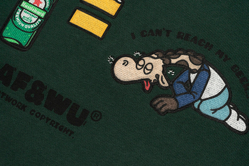 GRAF&WU Drunk Giraffe Funny Fleece Hoodie