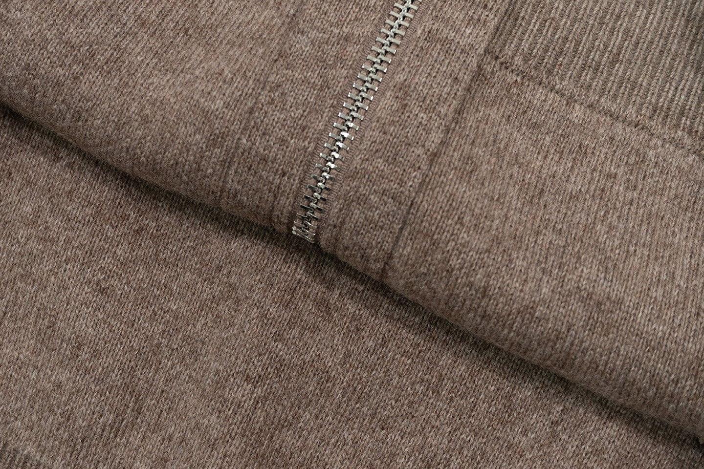 GRAF&WU Old Money Aesthetic Style Wool Knitted Sweater Zip-up Hoodie