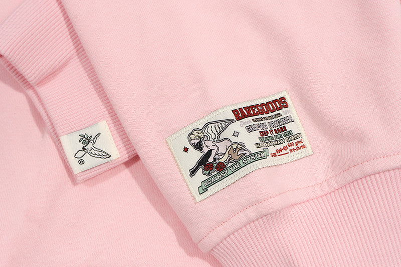 GRAF&WU Strawberry Cherry Sundae Cute Ghost Giraffe Street Hoodie