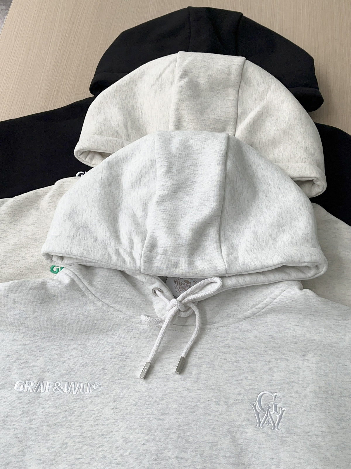 GRAF&WU GW Embroidered Oversized Fleece Hoodie