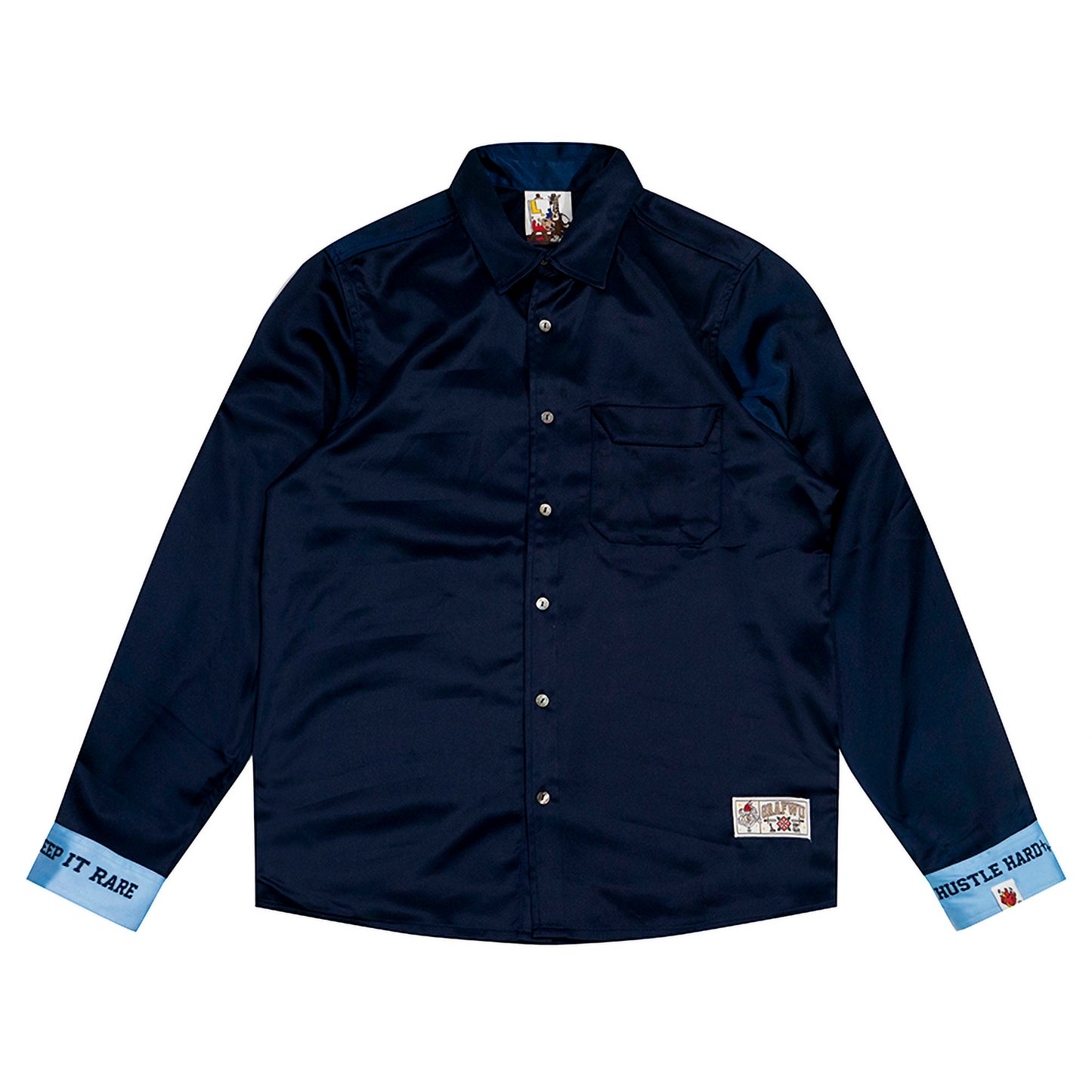 GRAF&WU Boxing Acetate Fabric Streetwear Long-Sleeved Shirt
