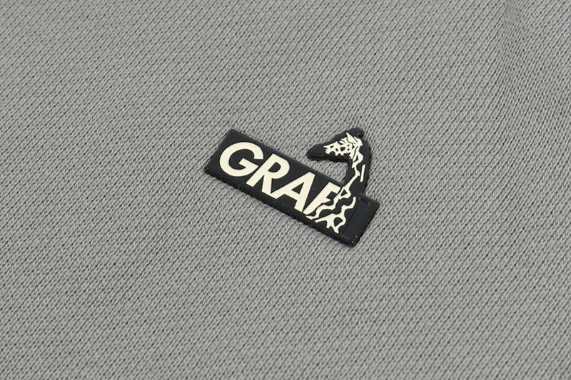 GRAF&WU Zip-up Hoodie Metal Deer Emblem Thick Fleece Cardigan