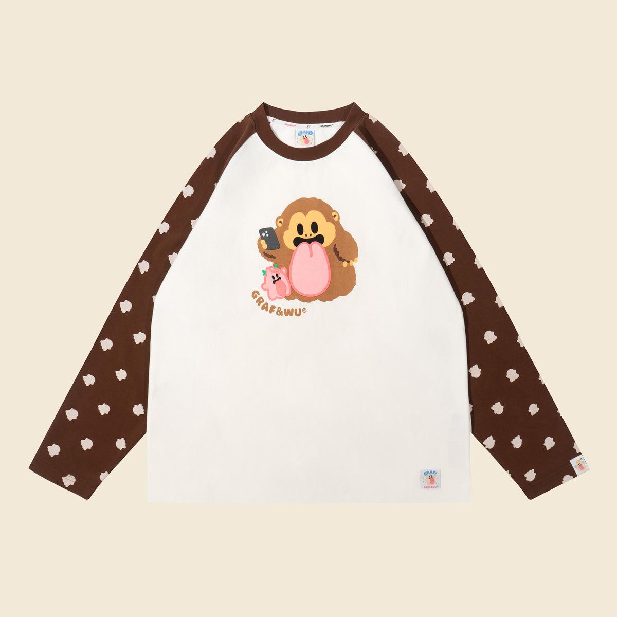Chinese Zodiac Ghost Raglan Long Sleeve Tee | GRAF&WU