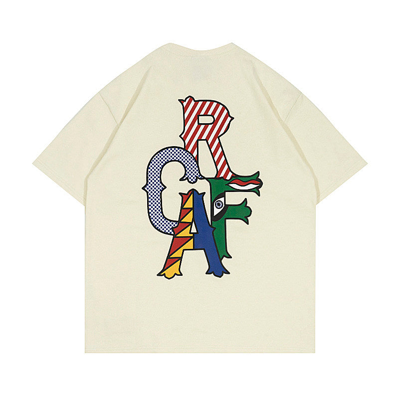 GRAF&WU Roy Pop Art Pattern Design Loose 100% Cotton T-Shirt