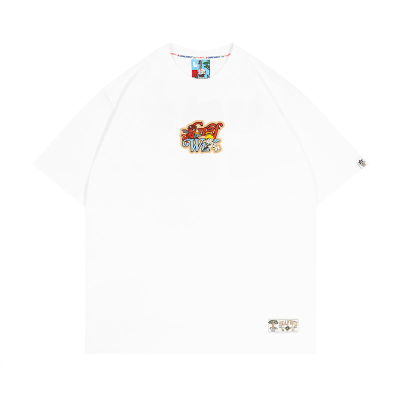 GRAFWU 9 Relationships Angel Devil Embroidery T-Shirts