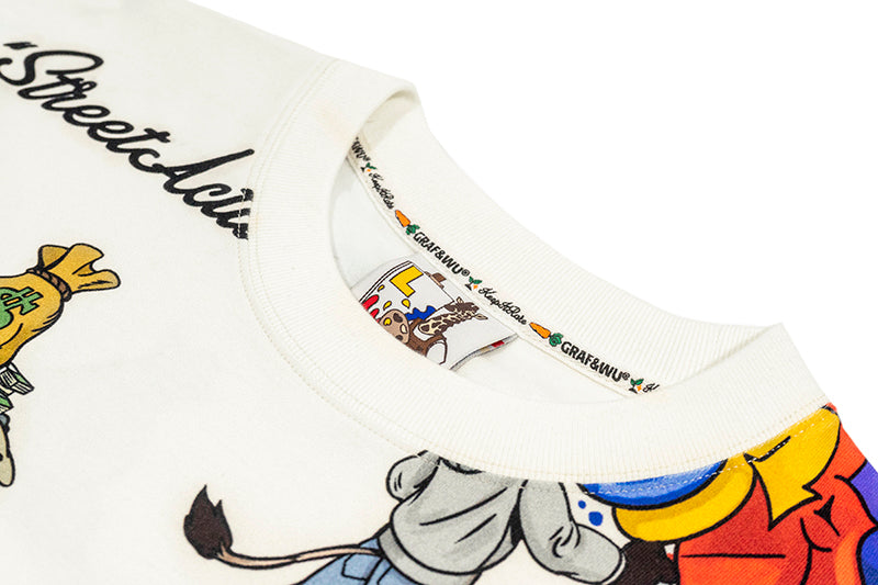 GRAF&WU T-Shirts Street Activity Giraffe Pattern Design Short Sleeve Street Hip-Hop Fashion Short Sleeves Men Cotton Summer T-Shirt Casual Tees