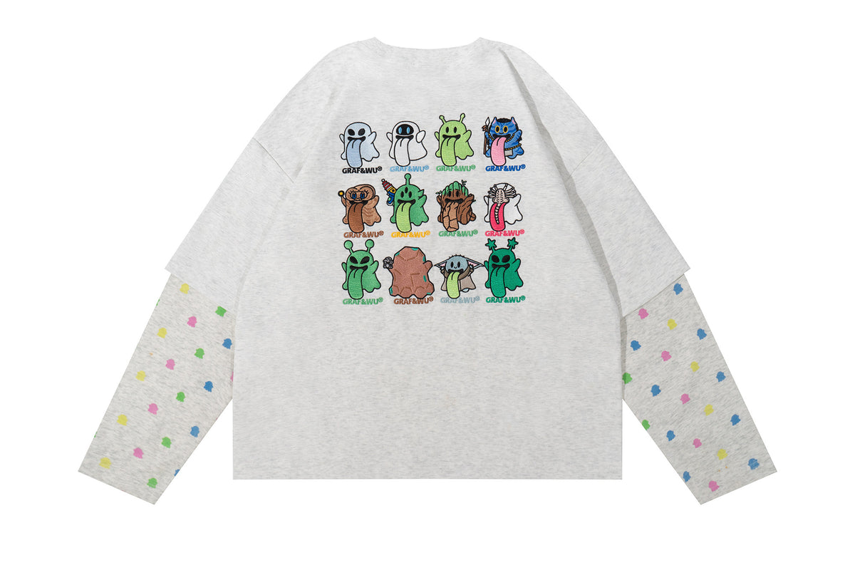 GRAF&WU 12 Alien Booghost Embroidered Long Sleeve