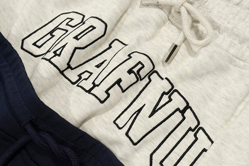 GRAF&WU Brand Arc Logo Embroidered Street Saggin Pants