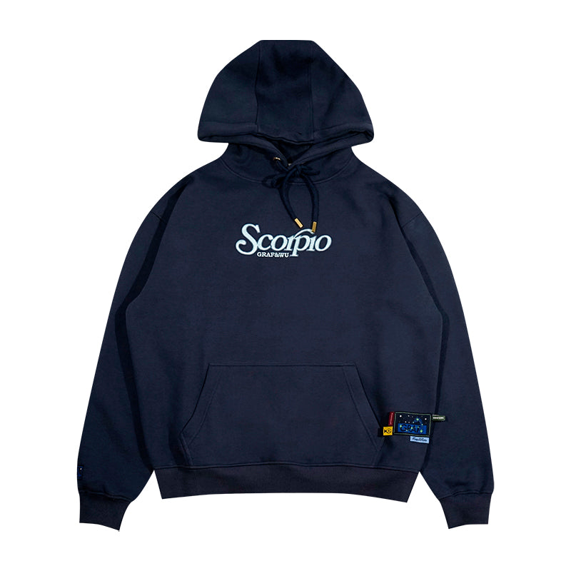 GRAF&WU 12 Constellation Rap Lyrics Embroidery Print Hoodie