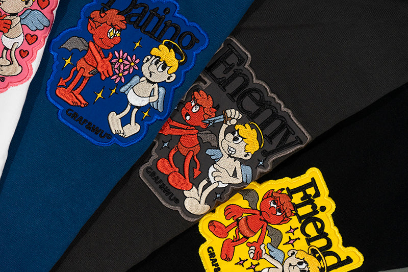 GRAF&WU 9 Relationships Character Embroidery Design Long-sleeves Shirt