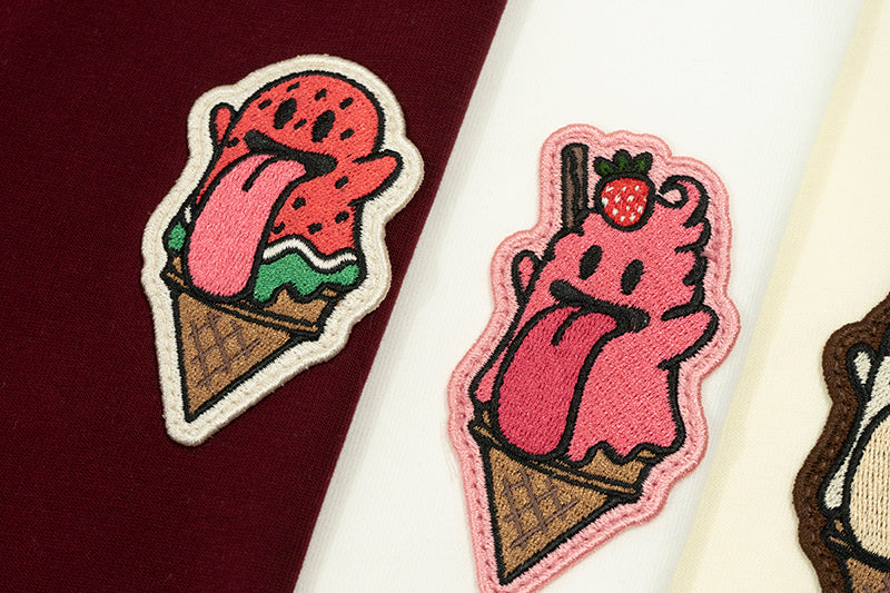 GRAF&WU T-Shirts Ice Cream Cute Ghost T-Shirt Fashion Cotton Short-Sleeved Men Women Casual Short Sleeve Summer T-Shirts For Ice Cream Lovers