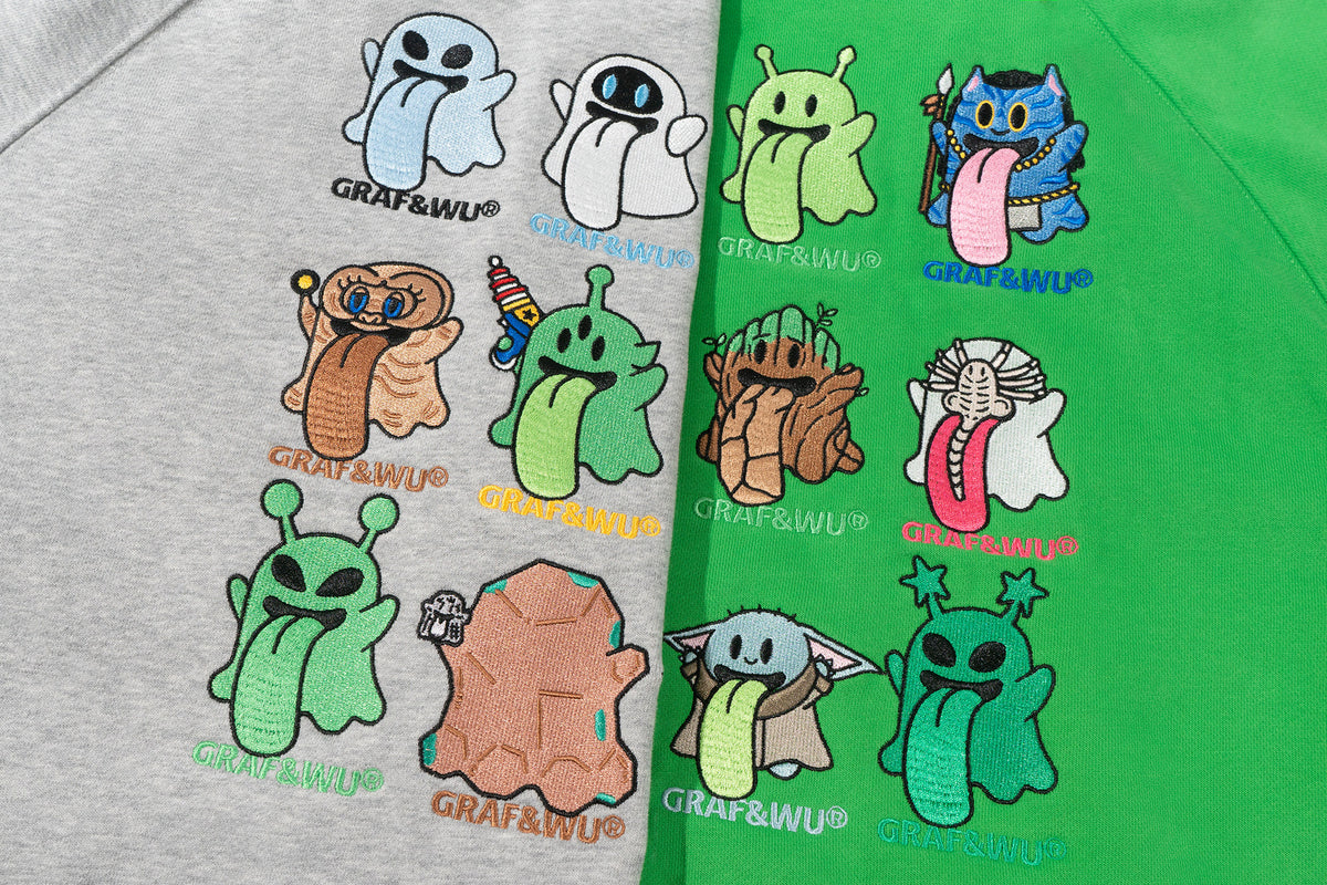 GRAF&WU 12 Alien Ghost Zip-Up Hoodie