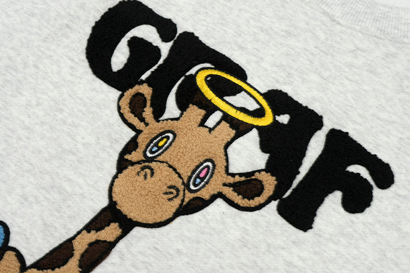 GRAF&WU Love Hate Angels Demons Giraffe Fleece Sweatshirt
