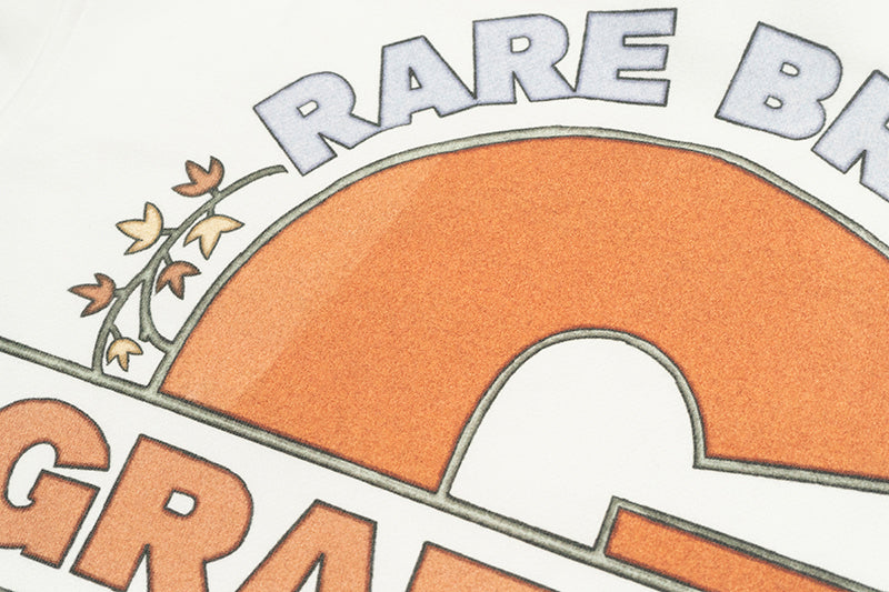 GRAF&WU Fallen Leaves Floral Letter Brass Button Fleece Hoodie