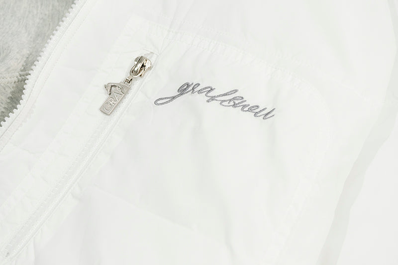 GRAF&WU Reversible Jacket-Embroidered Letter Two-in-One Layered Streetwear Coat