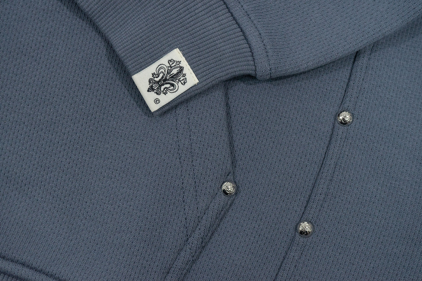 GRAF&WU Brand Fashion Studded Design Vintage Fleece Hoodie