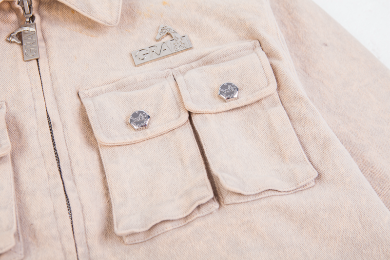 GRAF&WU Metal AK47 Angel Giraffe Military Multi-Pocket Jacket | Tactical Streetwear