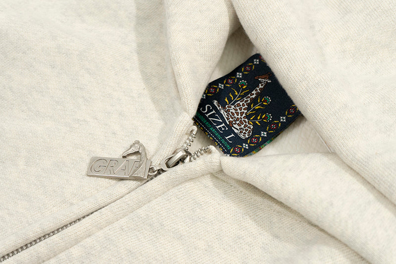 GRAF&WU Vintage Doberman Print Fleece Zip-Up Hoodie