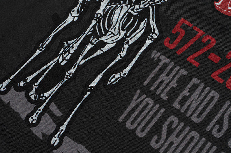GRAFWU Giraffe Skeleton Hip-Hop T-Shirts