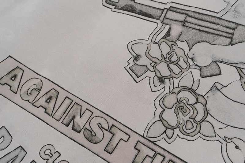 GRAF&WU Floral Giraffe Goddess Blessing Cotton Padded Coach Jacket