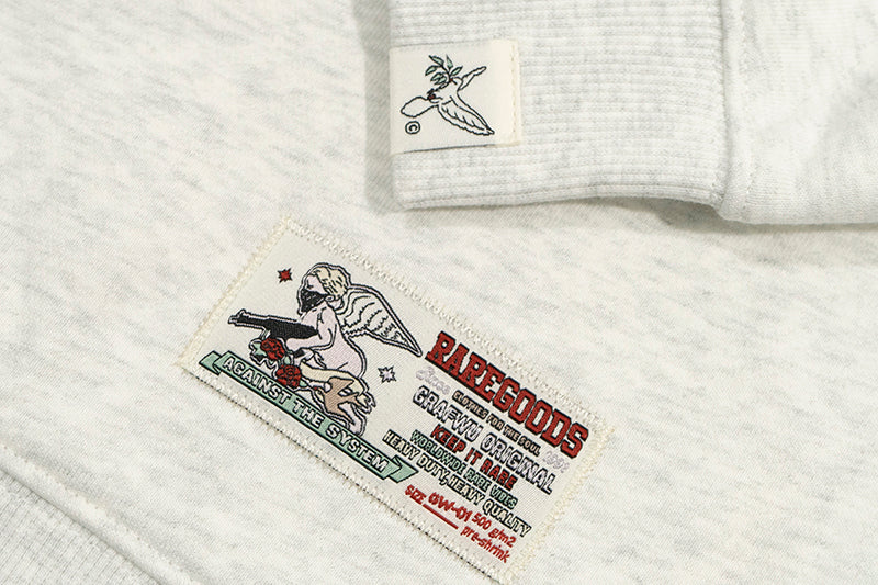 GRAF&WU Lips Say GRAF Lip-sync Embroidery Hoodie Cozy Sweatshirt