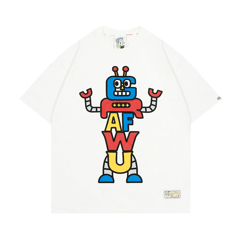 GRAF&WU Robot Pattern design T-shirts