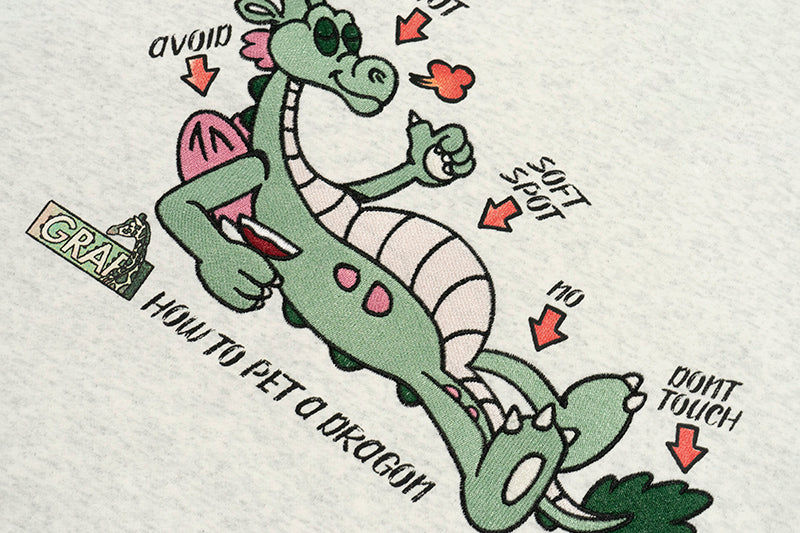 GRAF&WU Petting Green Dragon Guide Hoodies Graphic Sweatshirts
