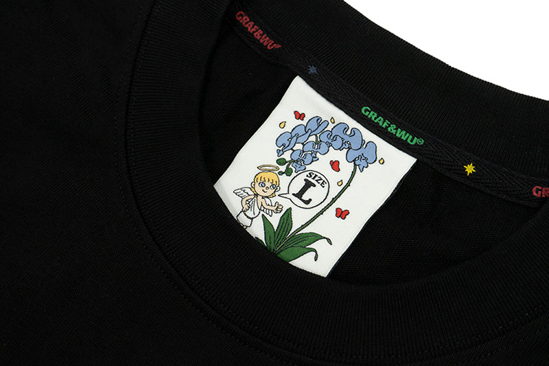 GRAFWU Handmade Embroidered Floral T-Shirt
