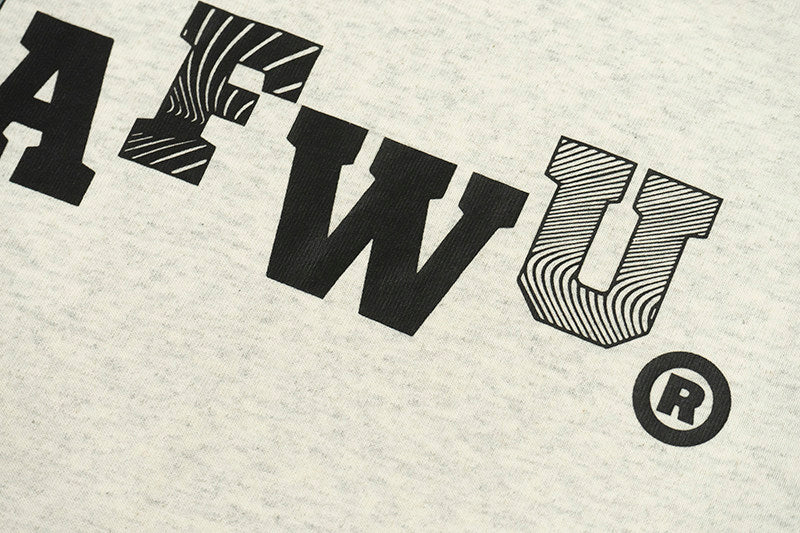 GRAF&WU Simple Letter Graphic Cotton T-shirt