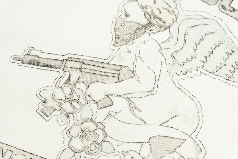 GRAF&WU Vintage AK47 Angel Barn Thick Fleece Zip-up Hoodie