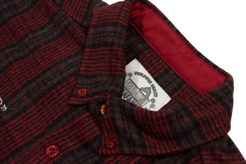GRAF&WU LipSycn Streetwear Plaid West Coast Brushed Shirt