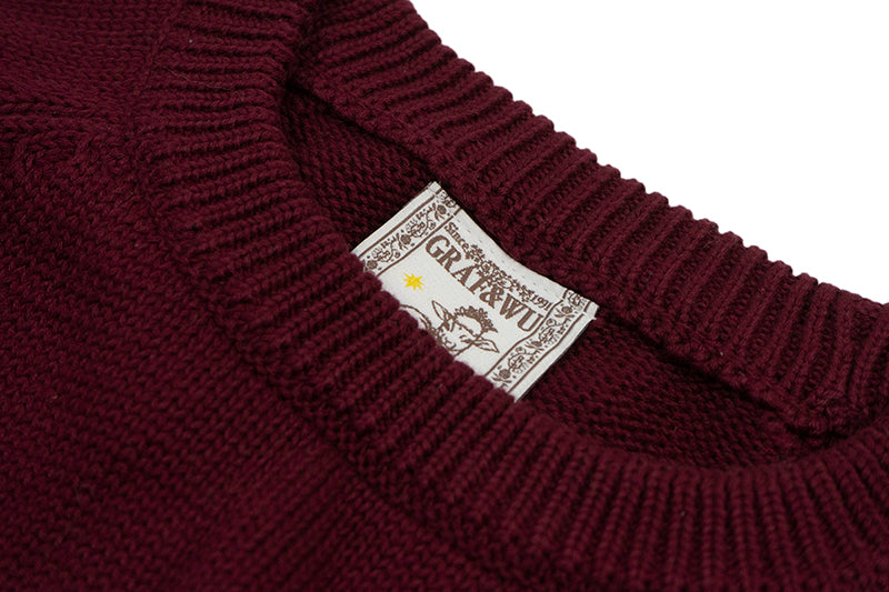 GRAF&WU Letter AK47 Little Angel Knitted Warm Sweater