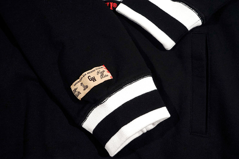 GRAF&WU Embroidered Hoodie - Fleece Pullover Sweatshirt Unisex Streetwear